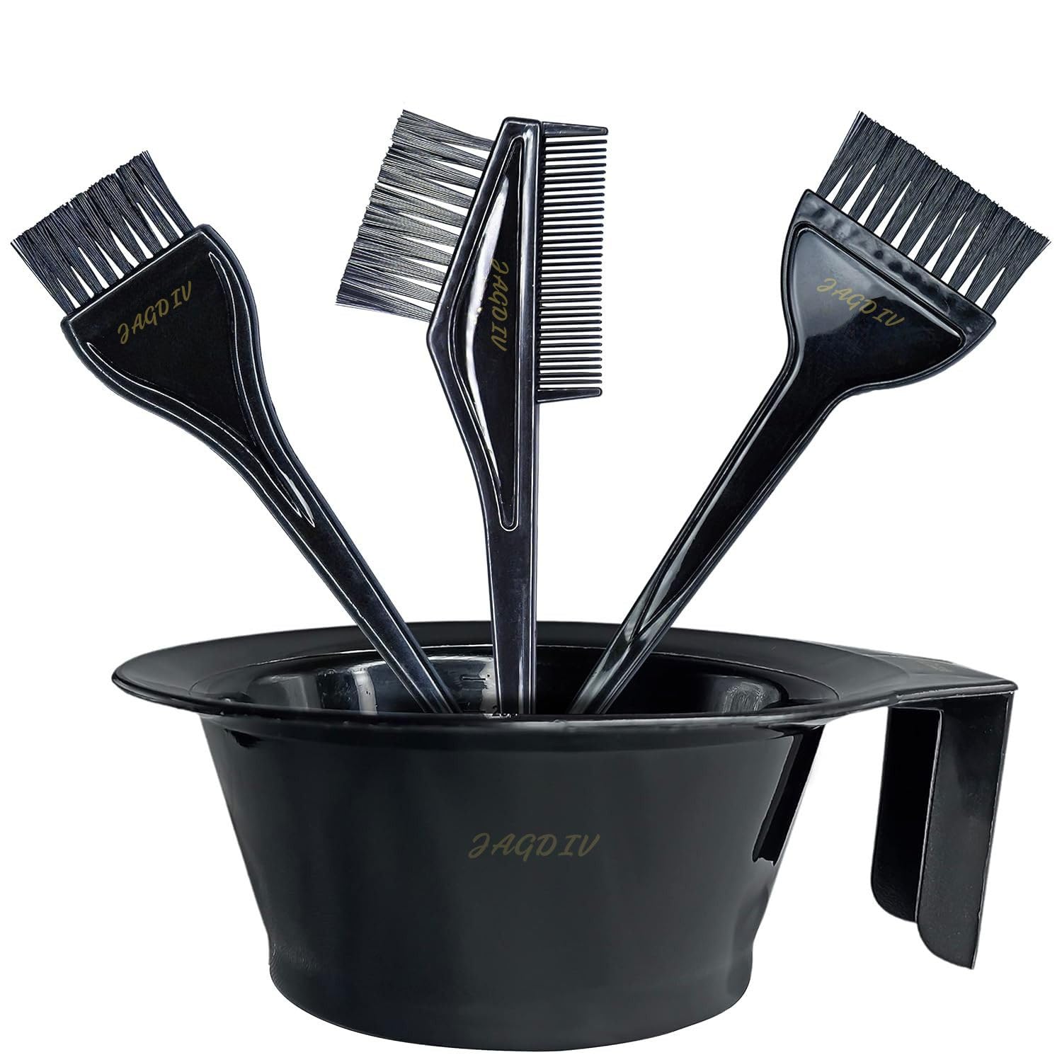 JAGDIV Professional Use Hair Coloring Dyeing Kit Brush with Bowl,Double Ended Extra Applicator Brushes, Reusable, Easy to Clean Tools for Salon Style Hair Color at Home-picture-35