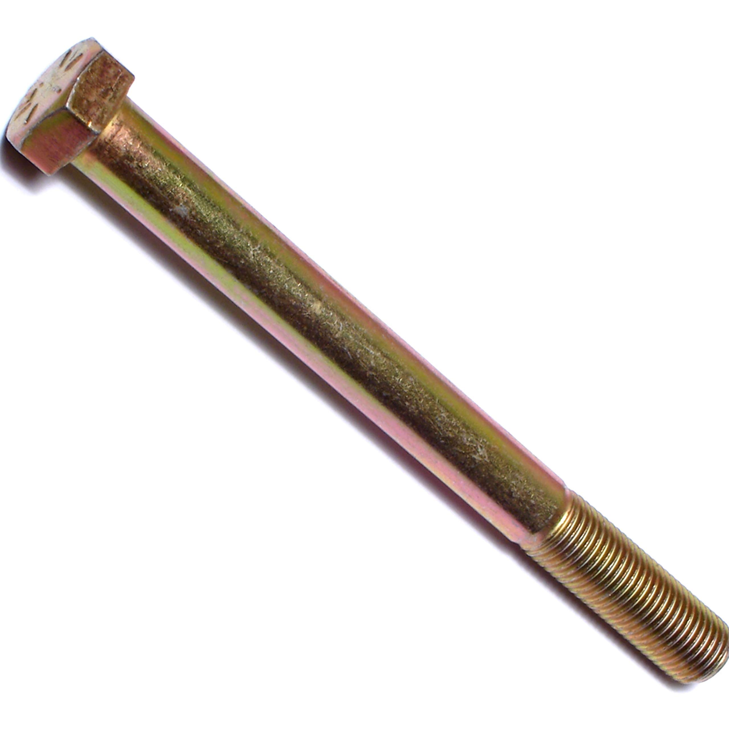Hard-to-Find Fastener 014973252700 Grade 8 Fine Hex Cap Screws, 3/8-24 x 4, Piece-5 , yellow