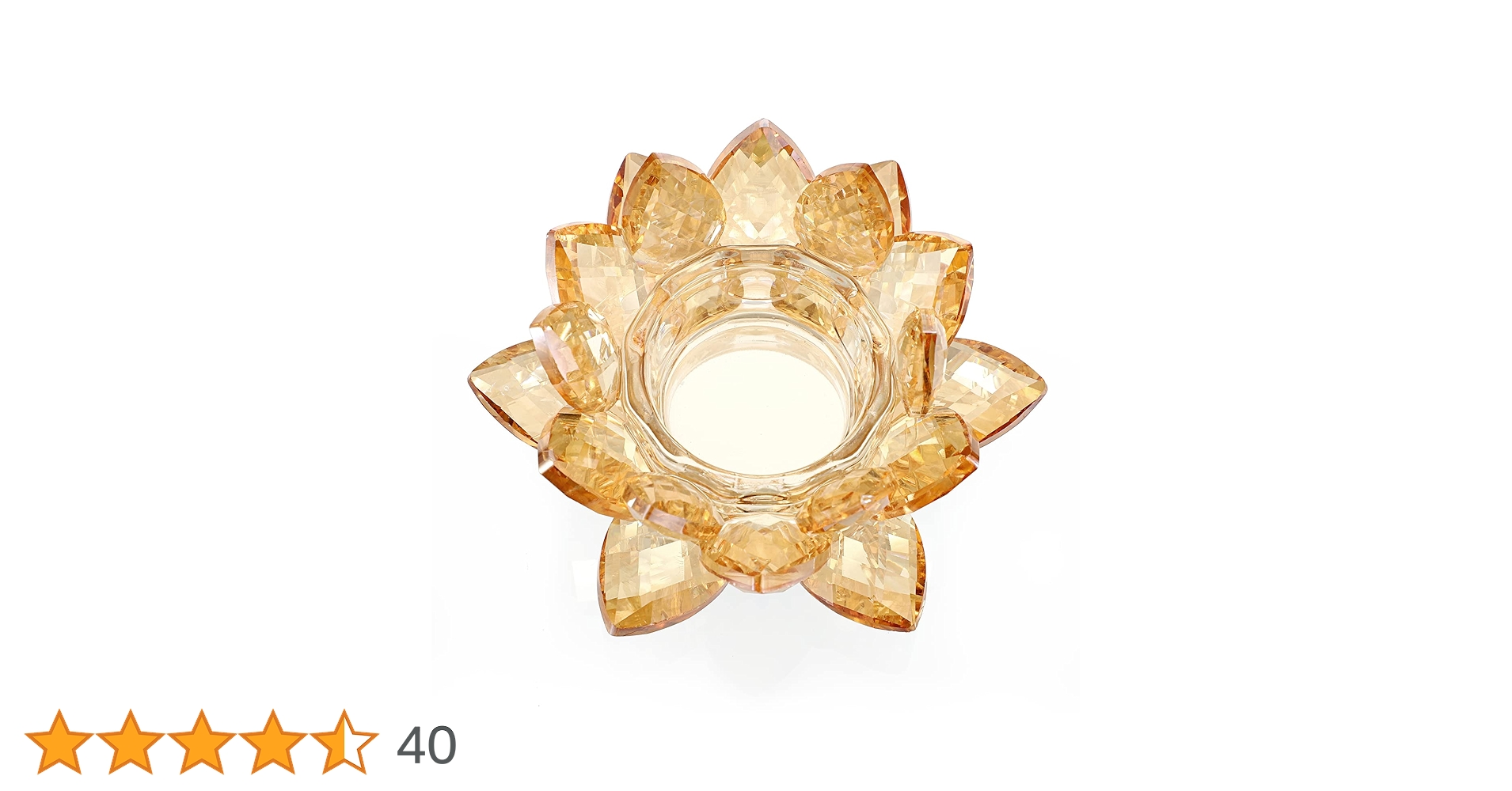 新品 クリスタルガラス キャンドルスタンド ロータス 25cm×11cm 新品 クリスタルガラス キャンドルスタンド ロータス 25cm×11cm