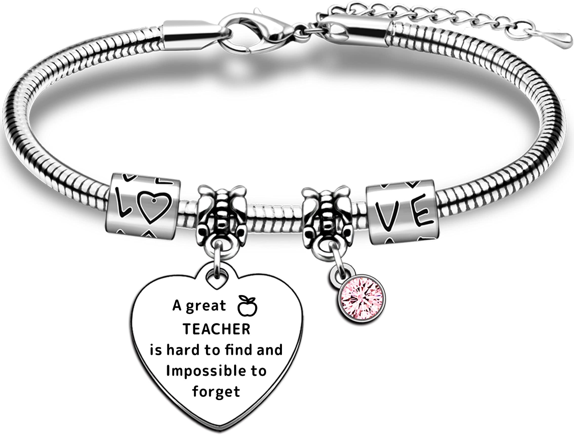 Bracciali Elastici Donna Regalo Regali Per Insegnanti Per Donne, Braccialetti Con Perline Per Regalo Fine Anno Insegnante