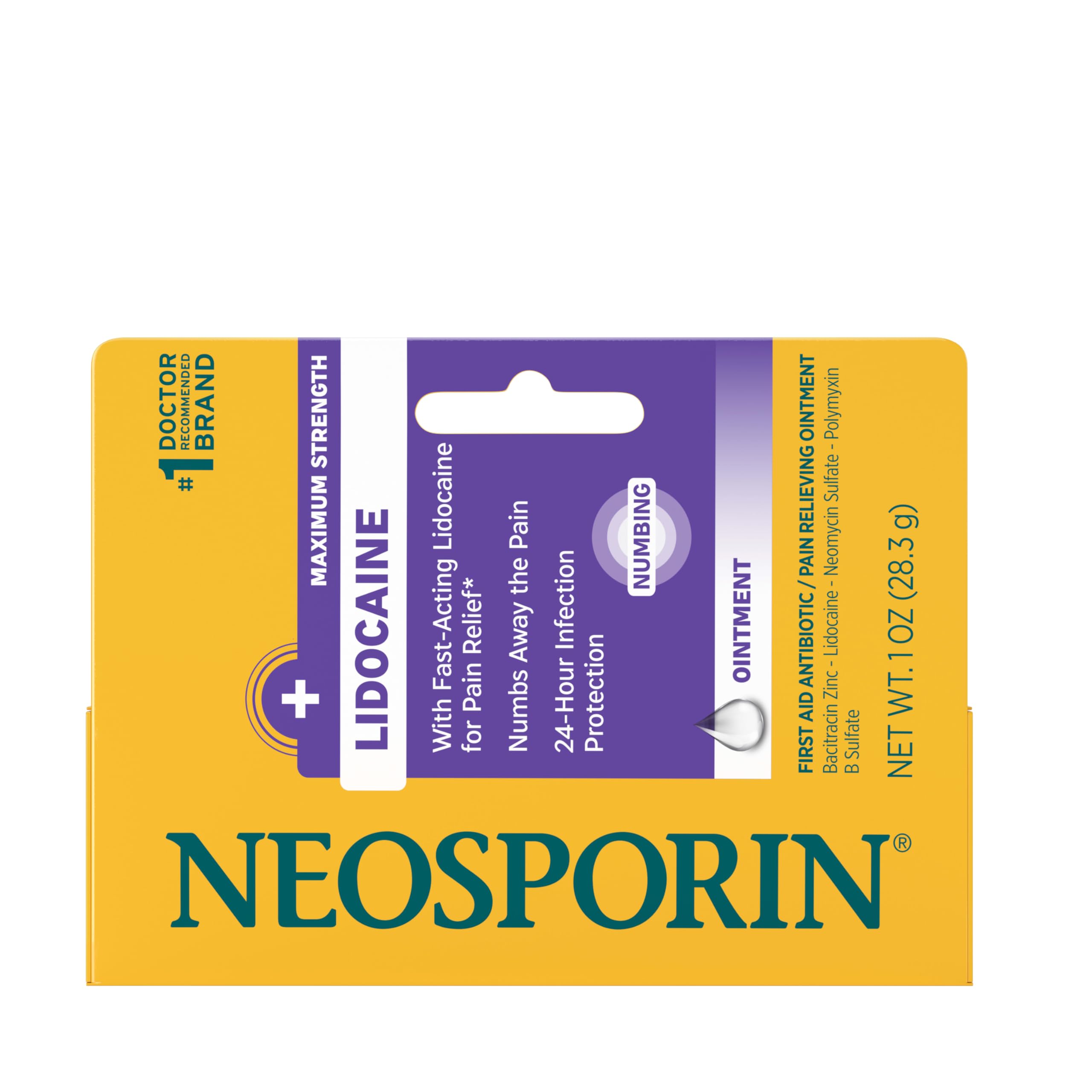 Neosporin Lidocaine Ointment - Pain Relief & Antibiotic -8