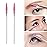 100 Pcs Disposable Mascara Wands, Crystal Eyebrow Spoolies Brush for Eyelash Extensions, Makeup Applicators Kits Eyelash Brush with Container (Pink)