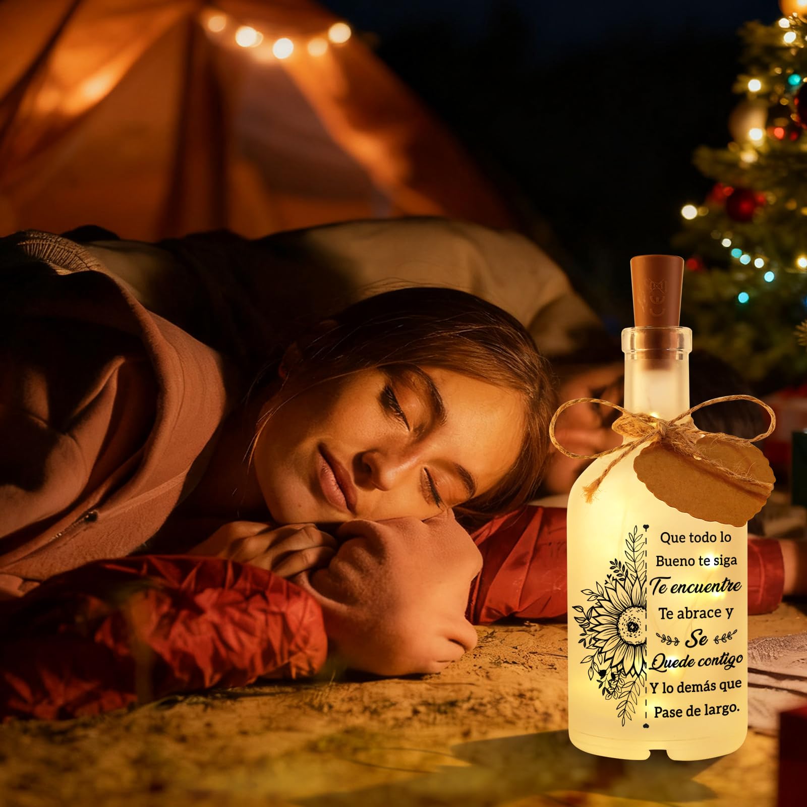 Vetbuosa Regalos Navidad Originales para Mujer, Lámpara de Botella, Regalo de Reyes Mujer Cumpleaños, Regalo Amiga, Mama, Hermana
