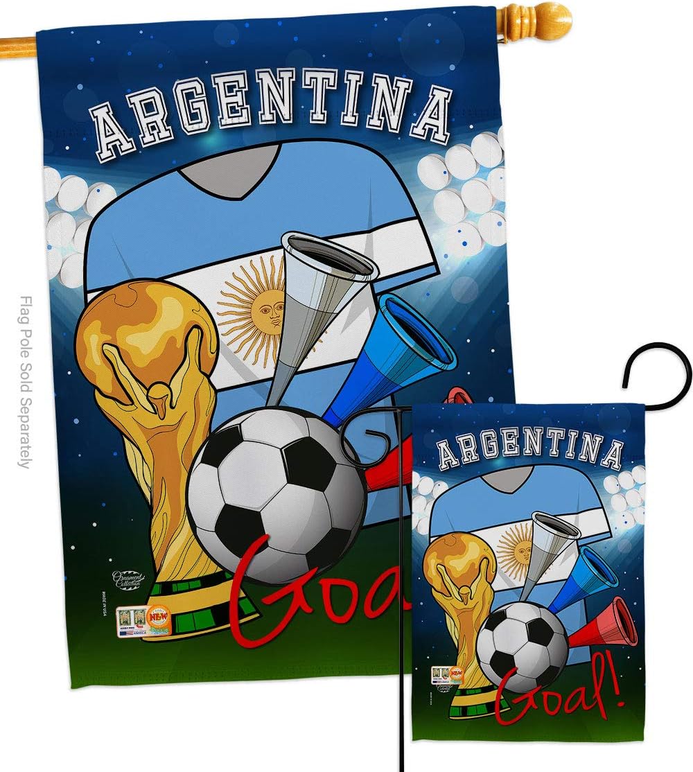 World Cup Argentina Flags Argentine Wall Decor Room Patio Porch Lawn Garden Flag Outdoor Decorations Indoor Tapestry Yard Signs Art FIFA Gifts Sports Fan Trophy Soccer Game Football Made In USA
