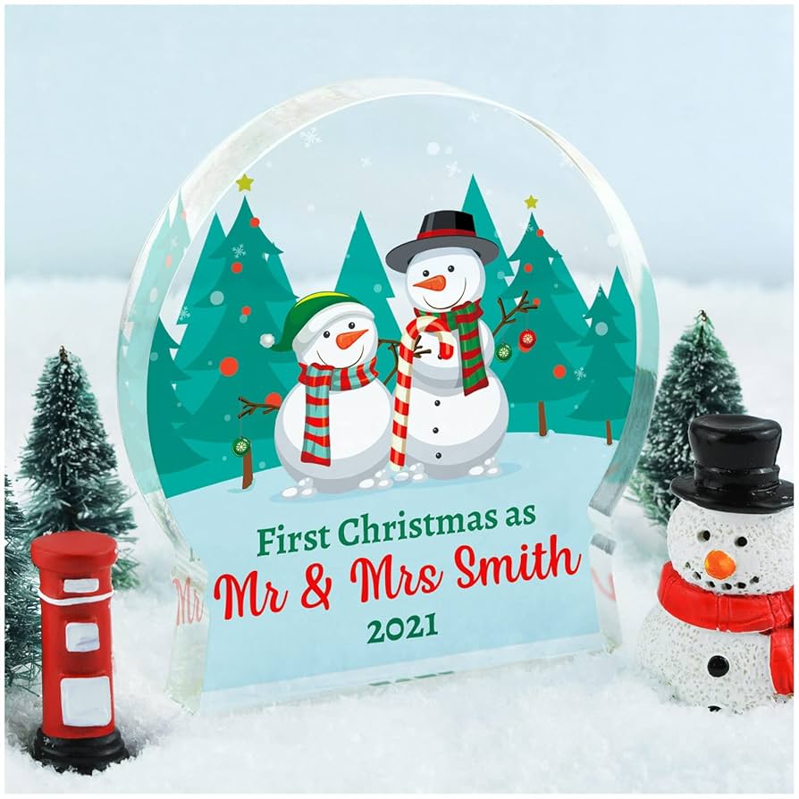 First christmas married snow globe Clearance