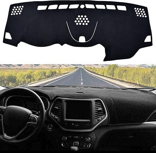 SPEEDWOW Dashboard Dash Board Cover Mat Carpet Compatible with 2014-2021 Jeep Cherokee