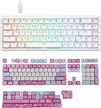 AJAZZ AK680 MAX Wired Gaming Keyboard with KiiBOOM X Elyxirine Digital Dreams Pastel Y2K Keycap Set