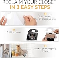 Vista 7 de GIDEAL Trampa para polillas de despensa con feromonas Prime para casa, cocina, armario de alimentos, paquete de 6 (polilla de grano)