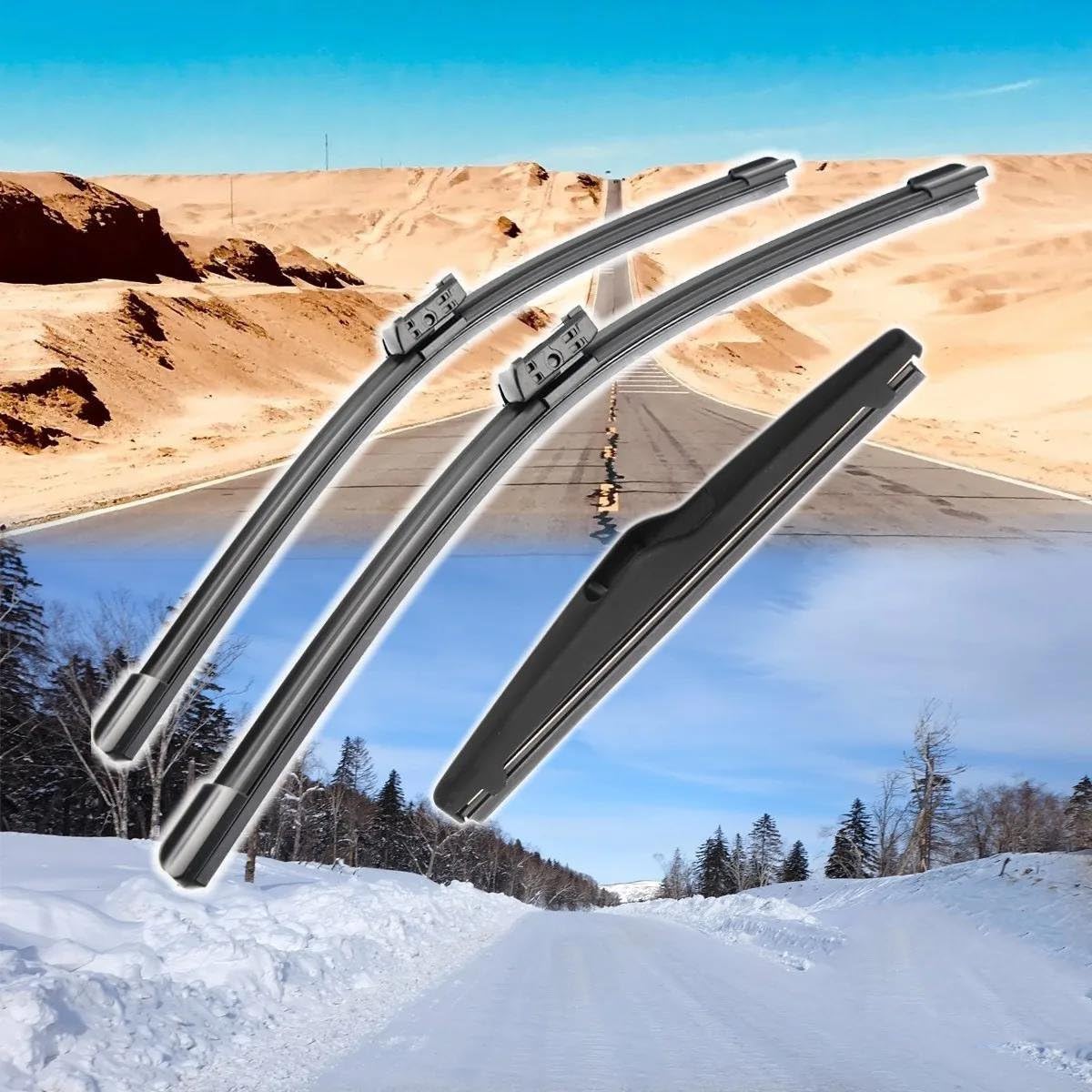 Spazzole Tergicristallo per Citroen C3 per Aircross 2017 2018 2019 2020 26 "+16"+8" Spazzole Tergicristallo Anteriori Posteriori Tergicristallo Auto