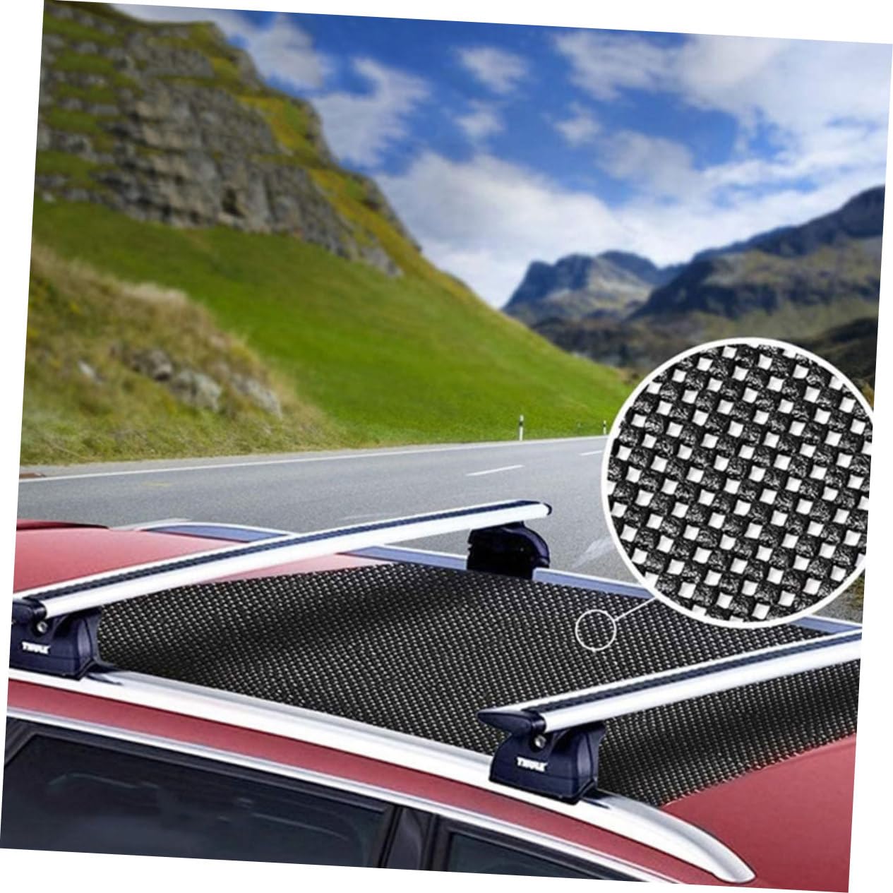 Tapis Antidérapant Voiture Noir PVC 2 Pièces pour Coffre