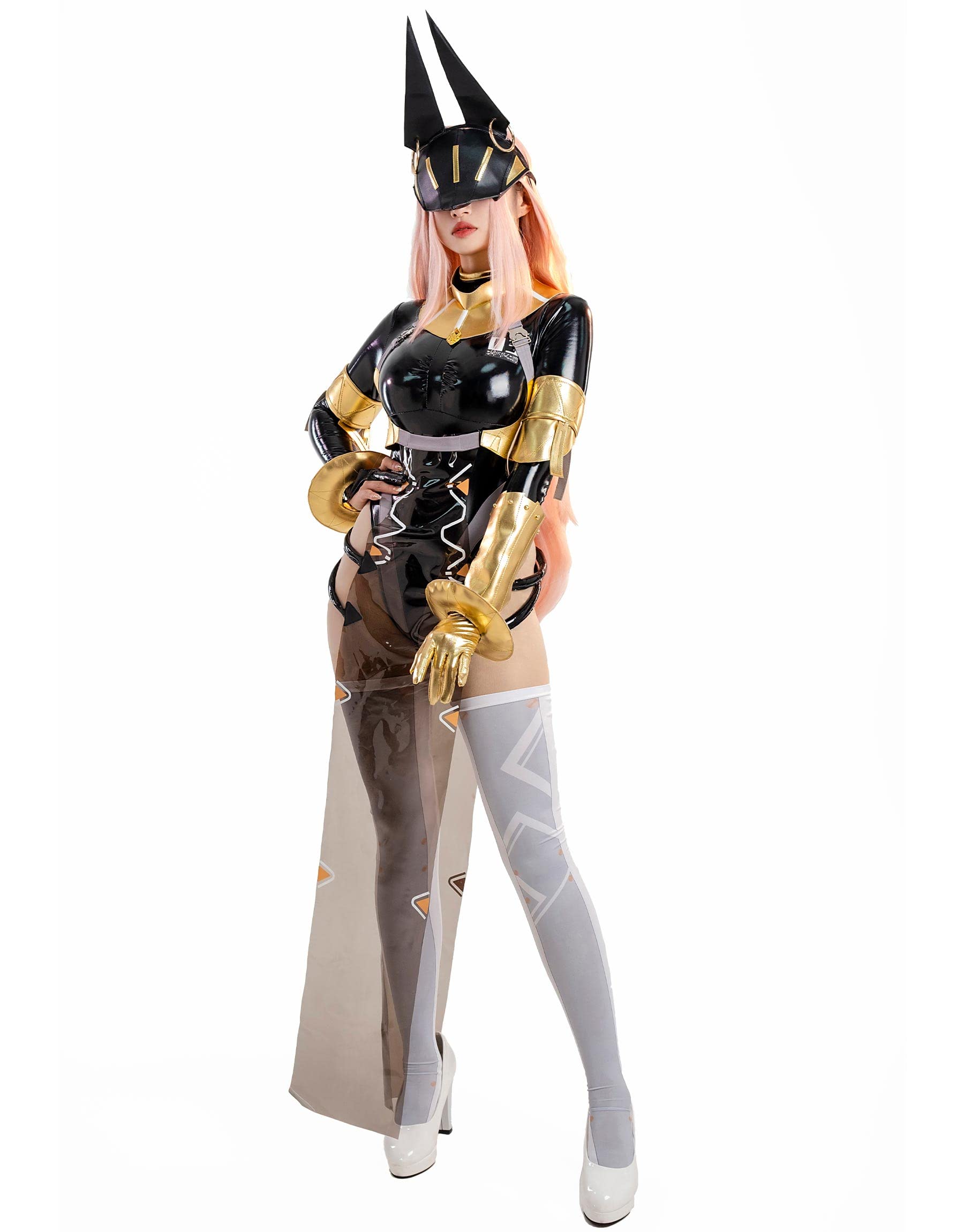 miccostumesWomen's Cosplay Costume Bodysuit and Vest with Thigh Socks and Mask