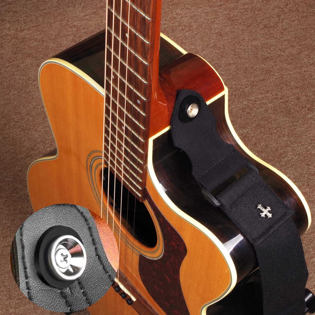 10 Strap Blocks Per Chitarra - Blocchi Sicurezza Per Tracolla, Gomma, Colorati Per Chitarra E Basso - Foto 4