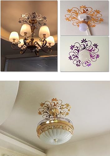 Miniatura 5 de Pegatina de espejo europeo para decoración de ceilling, DIY Top Ceilling Mirror Wall Sticker, iluminación superior la lámpara de techo alrededor de