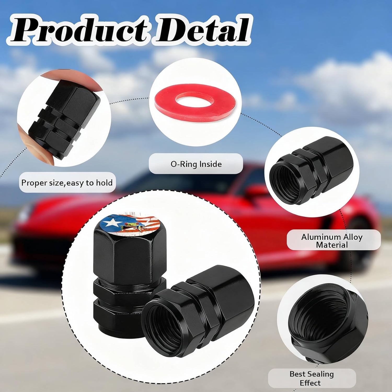 4Pack Tire Valve Stem Caps Funny Planet Cat Car Accessories Decor,Tire Air Cap Valve Stem Covers,for Cars Trucks,Bikes,SUV,Motorcycle,Bike More Planet Cat Gifts for Men Women - Image 3