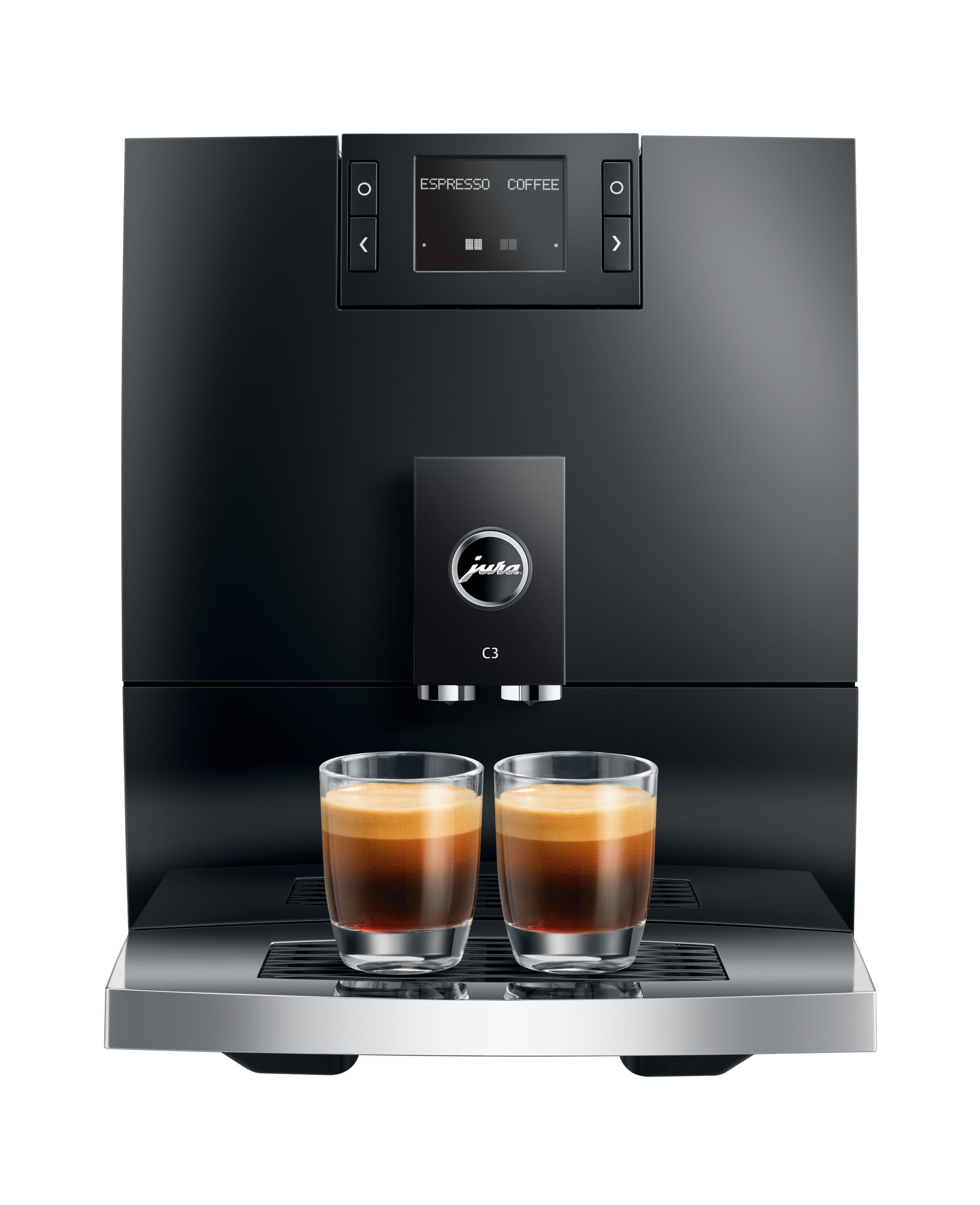 Jura - C3 Piano Black, automatyczny ekspres do kawy, wyświetlacz tekstowy, WiFi, zbiornik 1,6 l, 15 barów, Professional Aroma Grinder, 1450 W