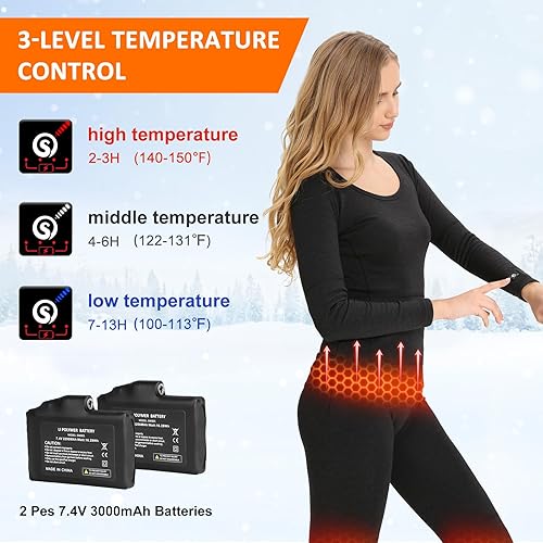Miniatura 2 de Conjunto de ropa interior térmica para mujeres y hombres, transpirable, flexible, equipo de nieve para el hogar, interiores, exteriores, deportes,