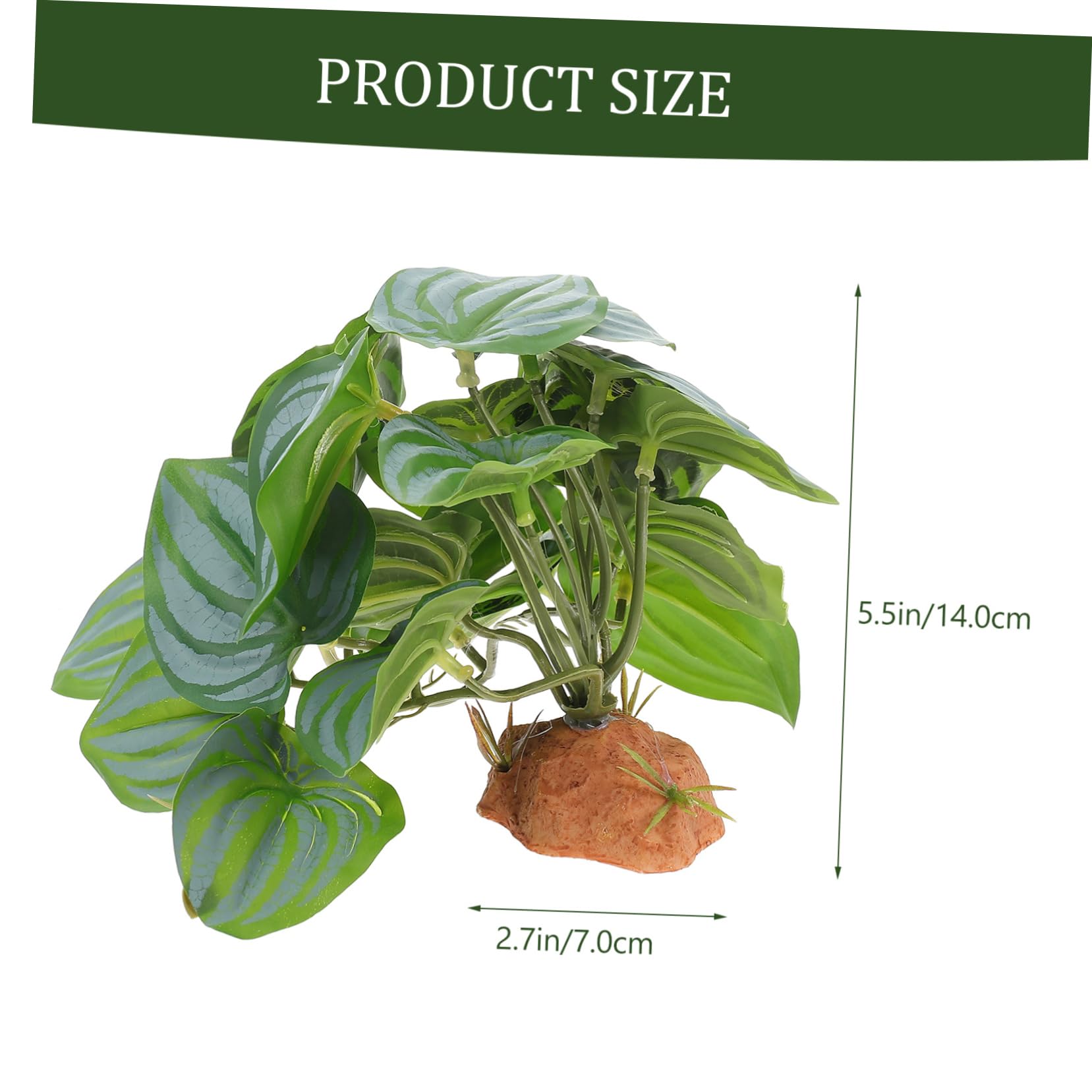 Abaodam Artificial Terrarium Plants for Reptile Tanks Natural Looking Simulated Decor for Lizard Turtle and Gecko Habitats and Enhances Aesthetic