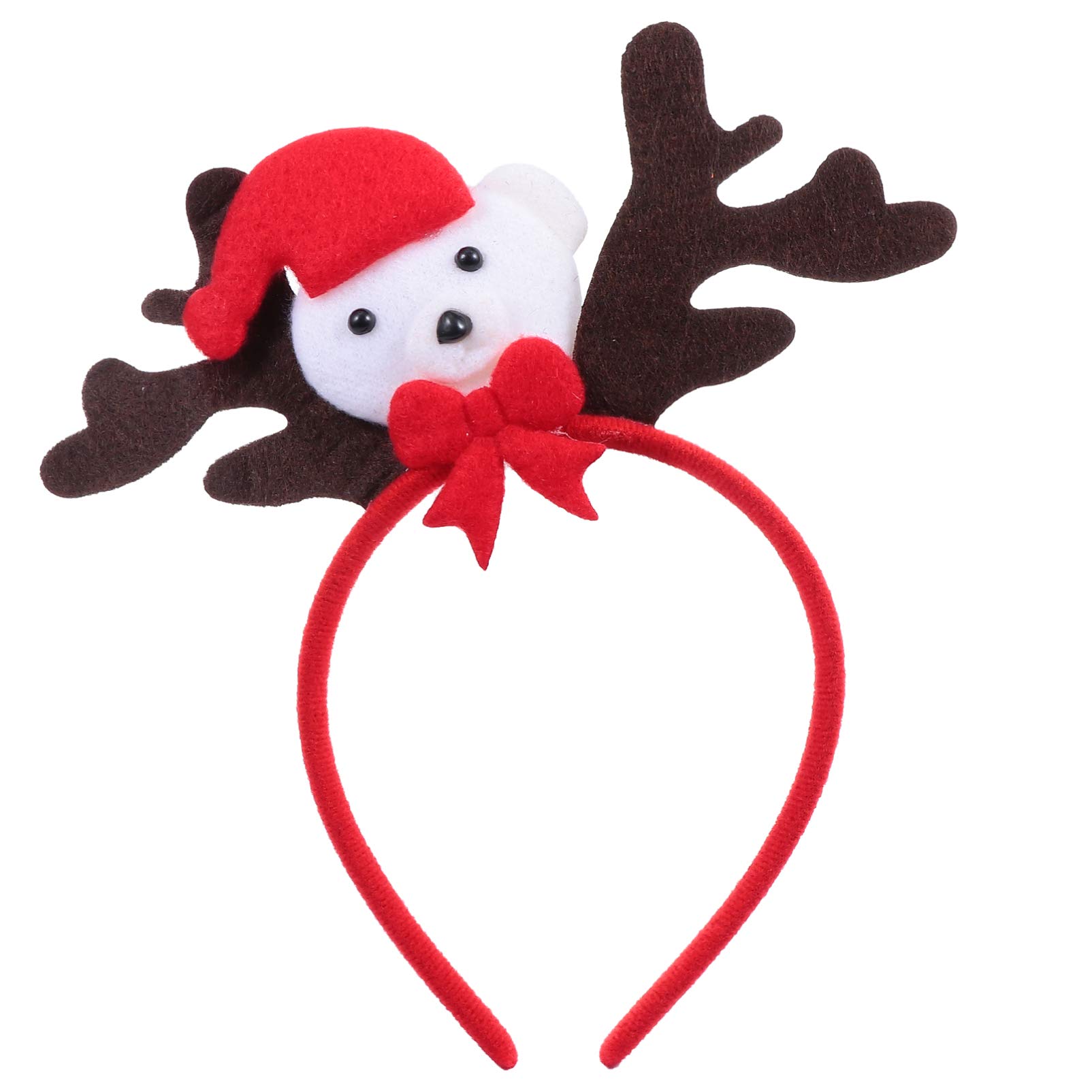 TOYANDONA Reindeer Antlers Headband Elk Deer Horn Hair Hoop Bear Hair Bands for Christmas Hair Accessory (Style 1)