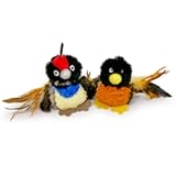 Kitty Condor Crazy Catnip, Funny Cuddling Chasing Hunting Irresistible Stimulating Soft Plush Boredom Relief Interactive Cat Toy with Realistic Feathers, All Breed Sizes (Pack of 2)