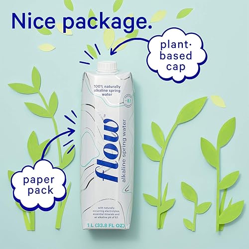 Miniatura 7 de Agua de manantial alcalina de flujo orgánica 100 agua alcalina natural pH 81 electrolitos  minerales esenciales paquete ecológico 100 reciclable sin