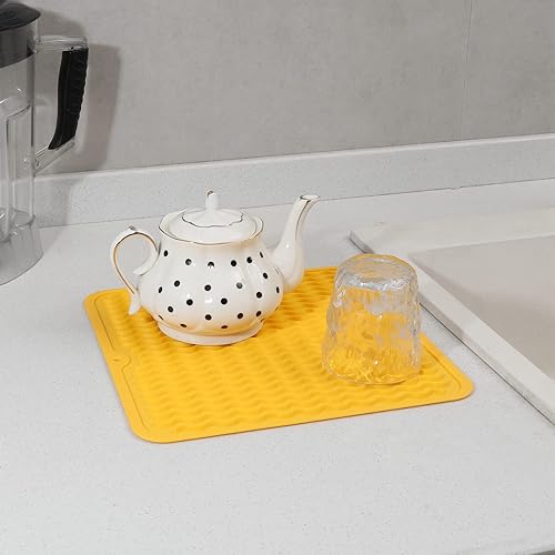 Miniatura 948 de Tapete de silicona para secado de platos para múltiples usos, fácil de limpiar, ecológico, resistente al calor, tapete de silicona para encimera