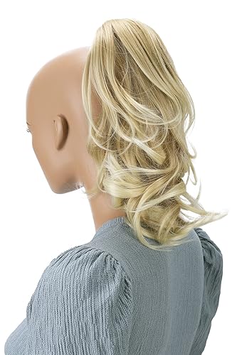 PRETTYSHOP - Extensión de cabello rizado voluminoso, cola de caballo de 14 pulgadas con clip, resistente al calor