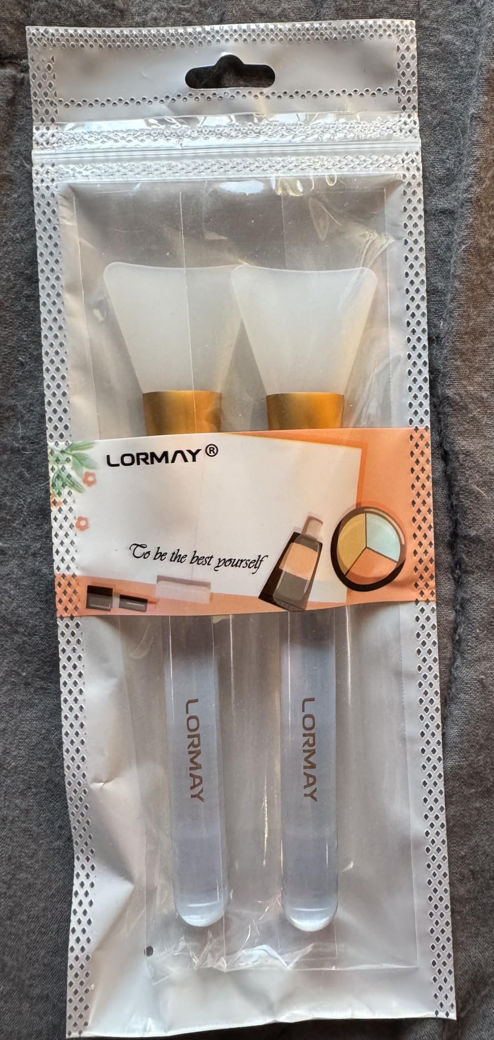 LORMAY Jelly Brush | 2 Pcs Silicone Face Mask Brushes | Mask Application Tool for Even Coverage | Skincare Enhancer | Durable Silicone | Easy to Clean | All Skin Types (Tapered brush head)