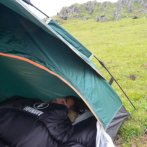 Miniatura 6 de Saco de dormir doble de invierno de 0 grados para parejas adultas, saco de dormir para 2 personas para clima frío, saco de dormir doble ancho para