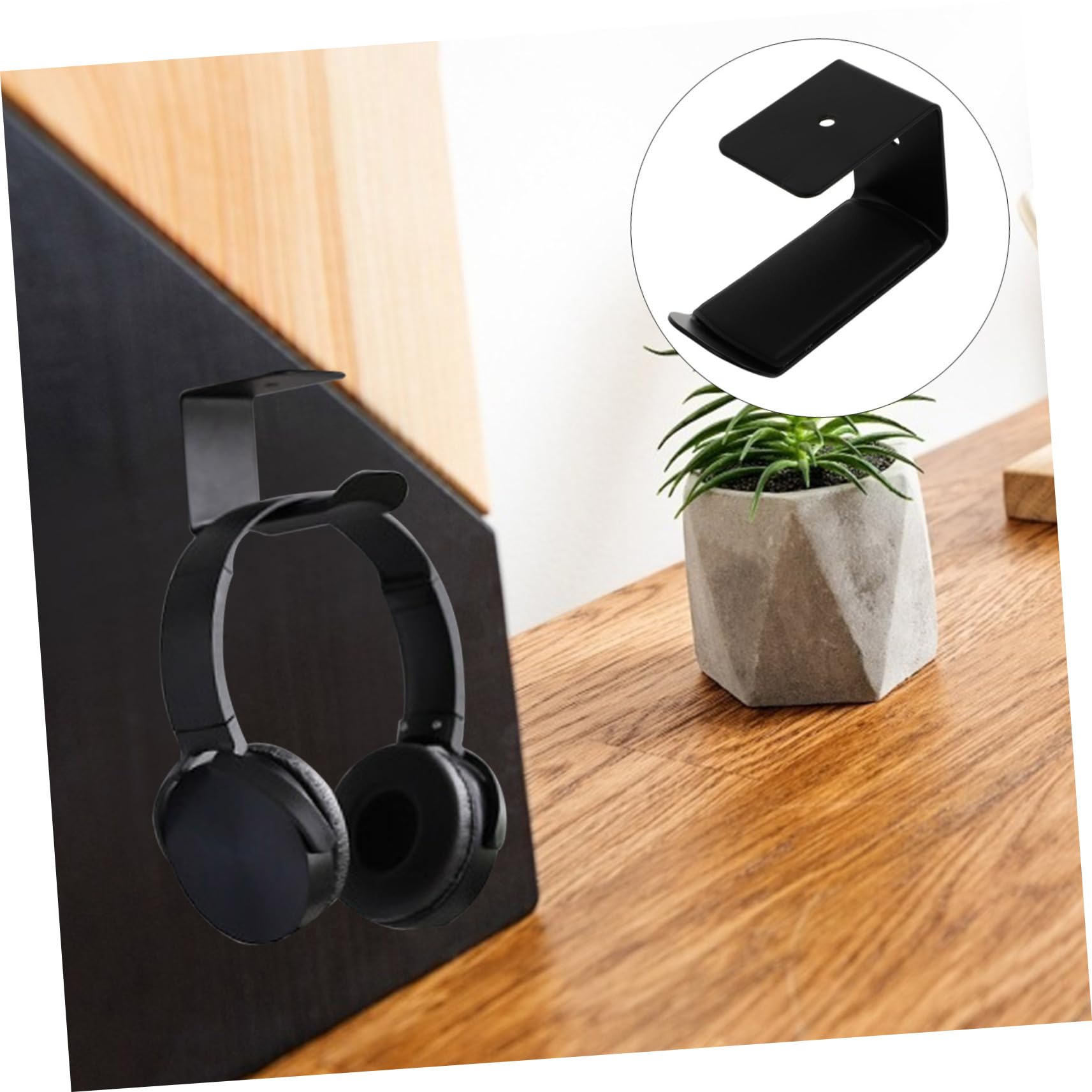 HOMSFOU 3juegos Soporte Para Auriculares Sin Taladro Montaje Adhesivo Para Headset Soporte De Pared Para Auriculares Diseño Curvado y Para Mantener Organizados Los Accesorios De