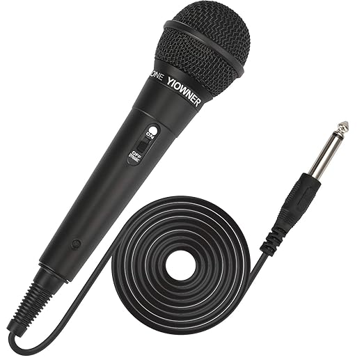 Wired Microphone, Karaoke Handheld Microphone for Singing, Mic Karaoke with 2.5m Cable, Vocal Dynamic Mic for Speaker, AMP, Mixer, DVD
