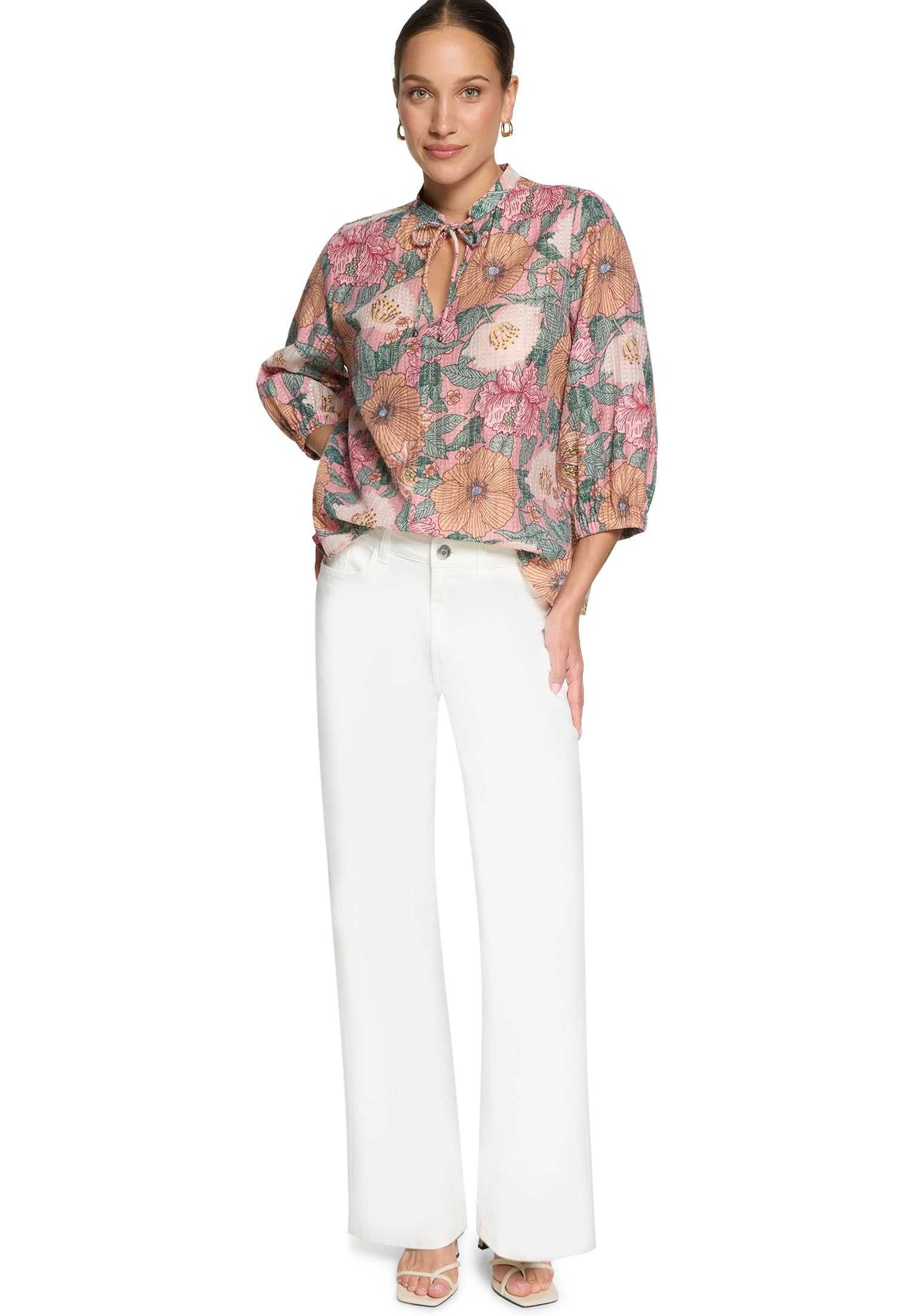 zero Damen Schlupfbluse mit Leoprint