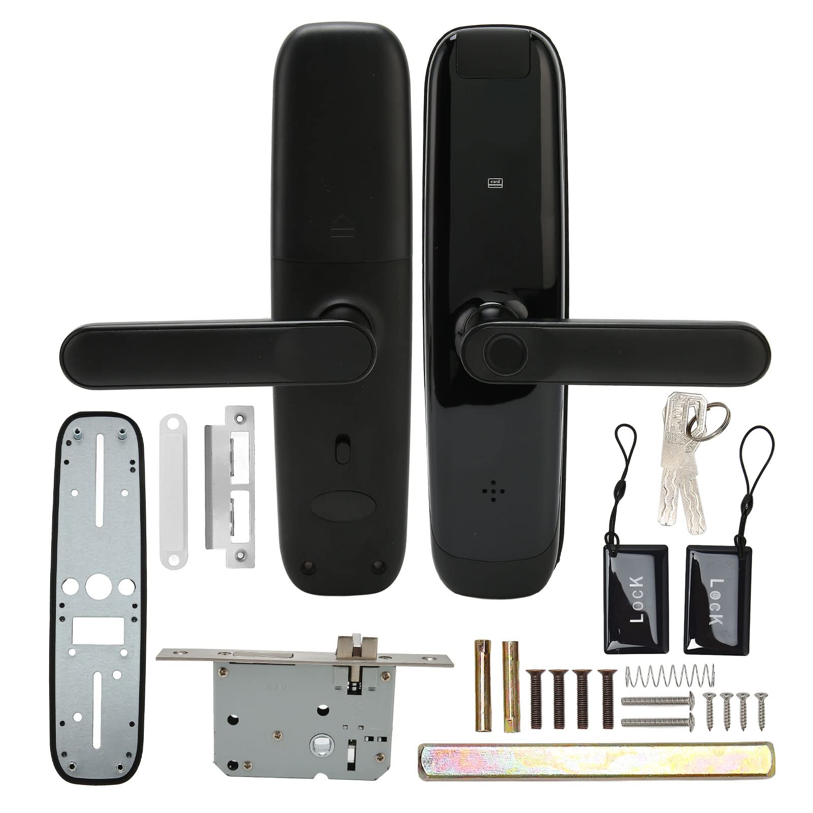 Cerradura de Puerta Inteligente de Entrada sin Llave con Control Remoto y Tarjeta de Acceso para Puertas Residenciales y de Oficinas Pequeñas de 35-50 Mm