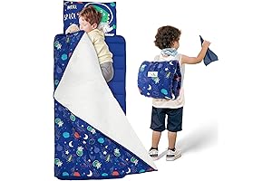 Toddler Nap Mat with Removable Pillow for Kids