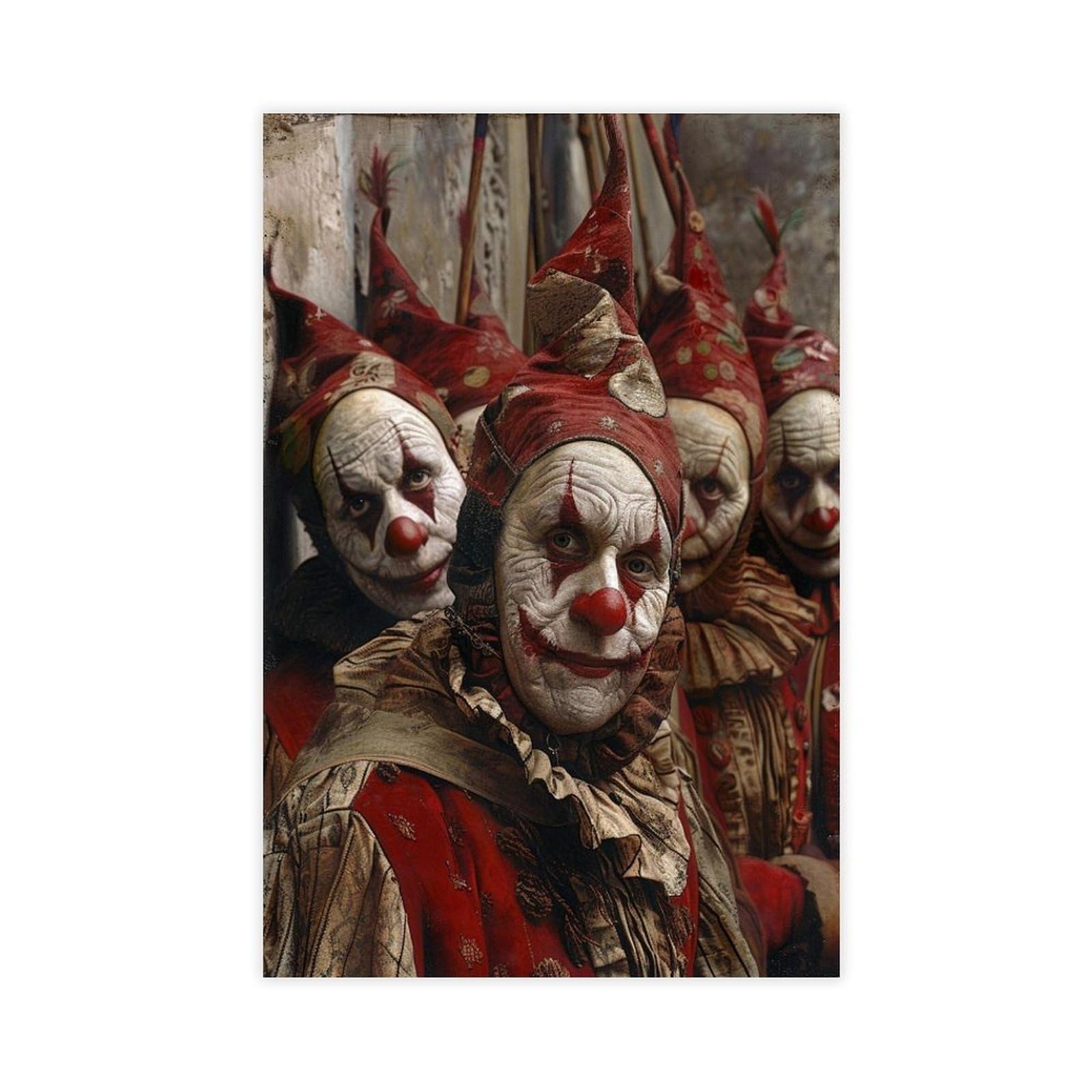 WJWART Poster su tela originale Commedia Dell, decorazione per camera da letto, paesaggio decorativo, idea regalo, 60 x 90 cm