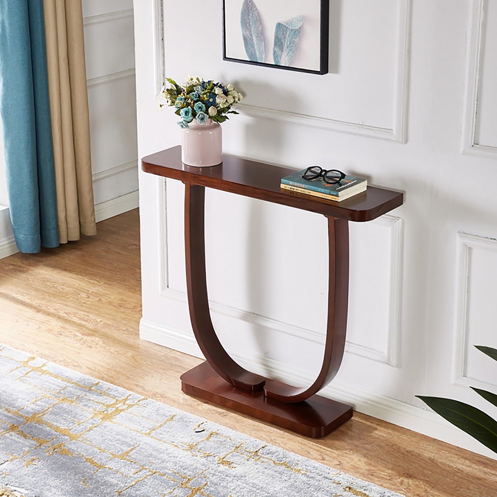 Mesa consola estrecha para decorar pasillos y dar la bienvenida en tu entrada