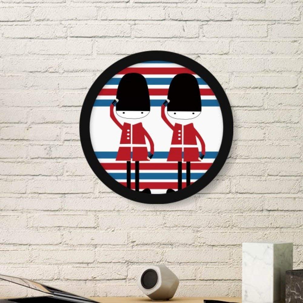 Cadre photo avec motif drapeau Royaume-Uni et soldat coloré noir grand format DIYthinker
