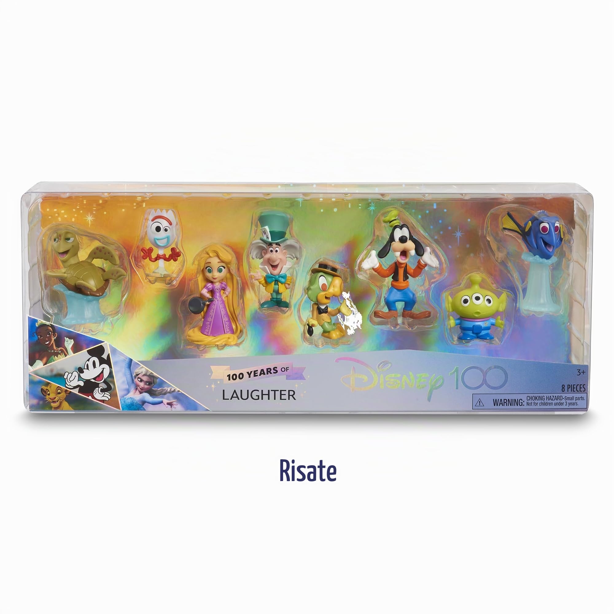 Famosa Disney 100 - Pack Laughter, giocattolo da collezione con personaggi Disney, include 8 personaggi diversi, licenza ufficiale al 100%, 12 da collezionare, 3 anni, (DED16200)