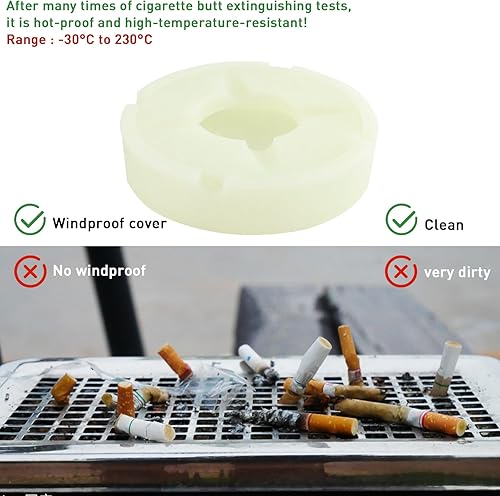 Miniatura 3 de Cenicero de silicona con tapa, bandeja de cenizas luminosas, ceniceros divertidos para cenizas, lindo cenicero que brilla en la oscuridad, cenicero