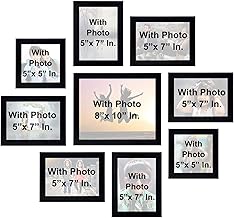 AJANTA ROYAL Personalized Photo Frames for Wall Décor (6-5x7-inch, 2-5x5-inch, 1-8x10-inch) (Personalized)
