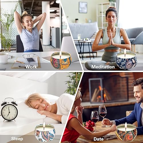 Miniatura 5 de Velas perfumadas de regalo para mujeres, mamá, esposa, novia, paquete de 8 velas de aromaterapia para el hogar, juego de velas de cera de soja de