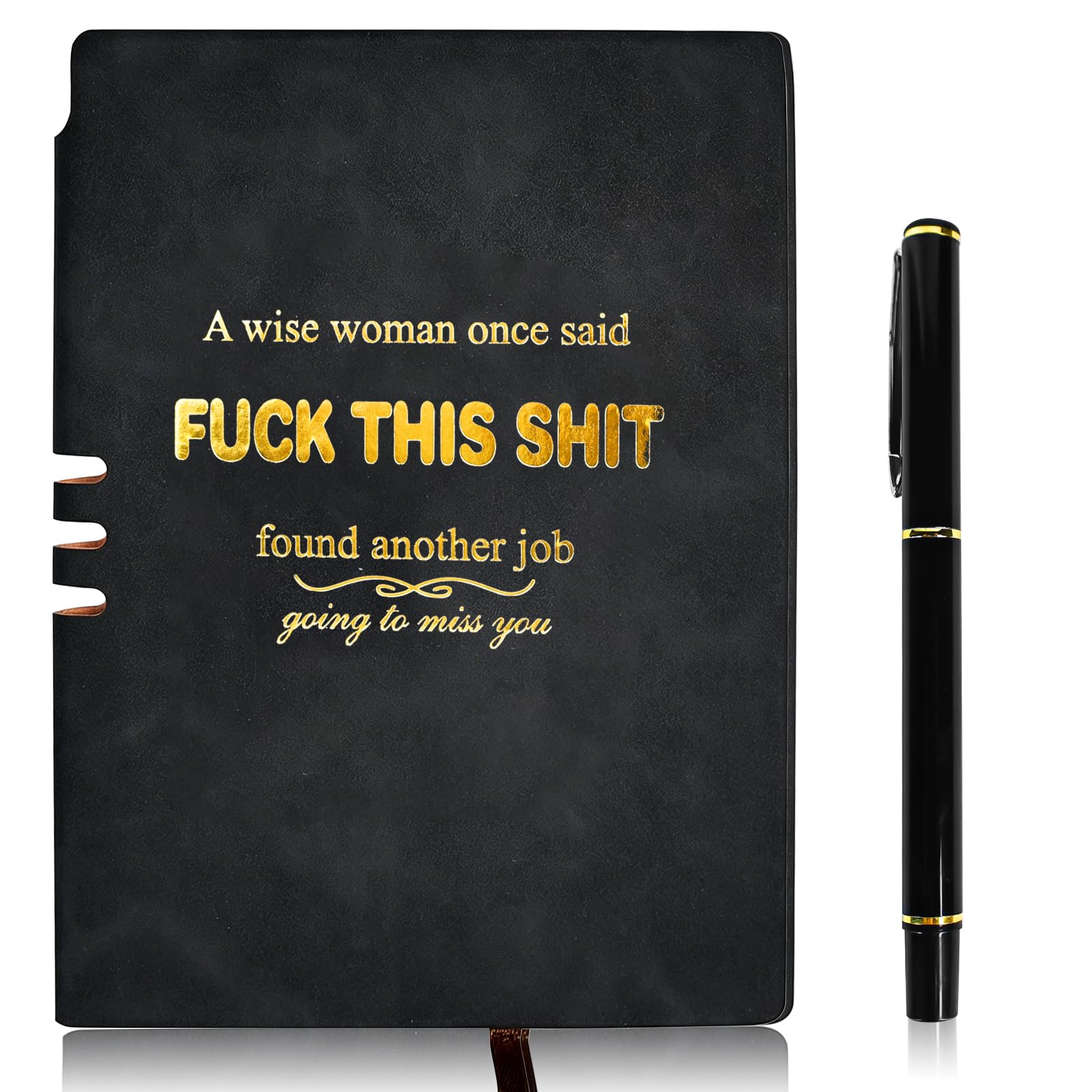 Mitibet Funny Leaving Gifts Colleagues, 1 Black Ruled Notebook Women, Rude Coworker Farewell Present, New Job Journal, Sarcastic Office Friend Keepsake