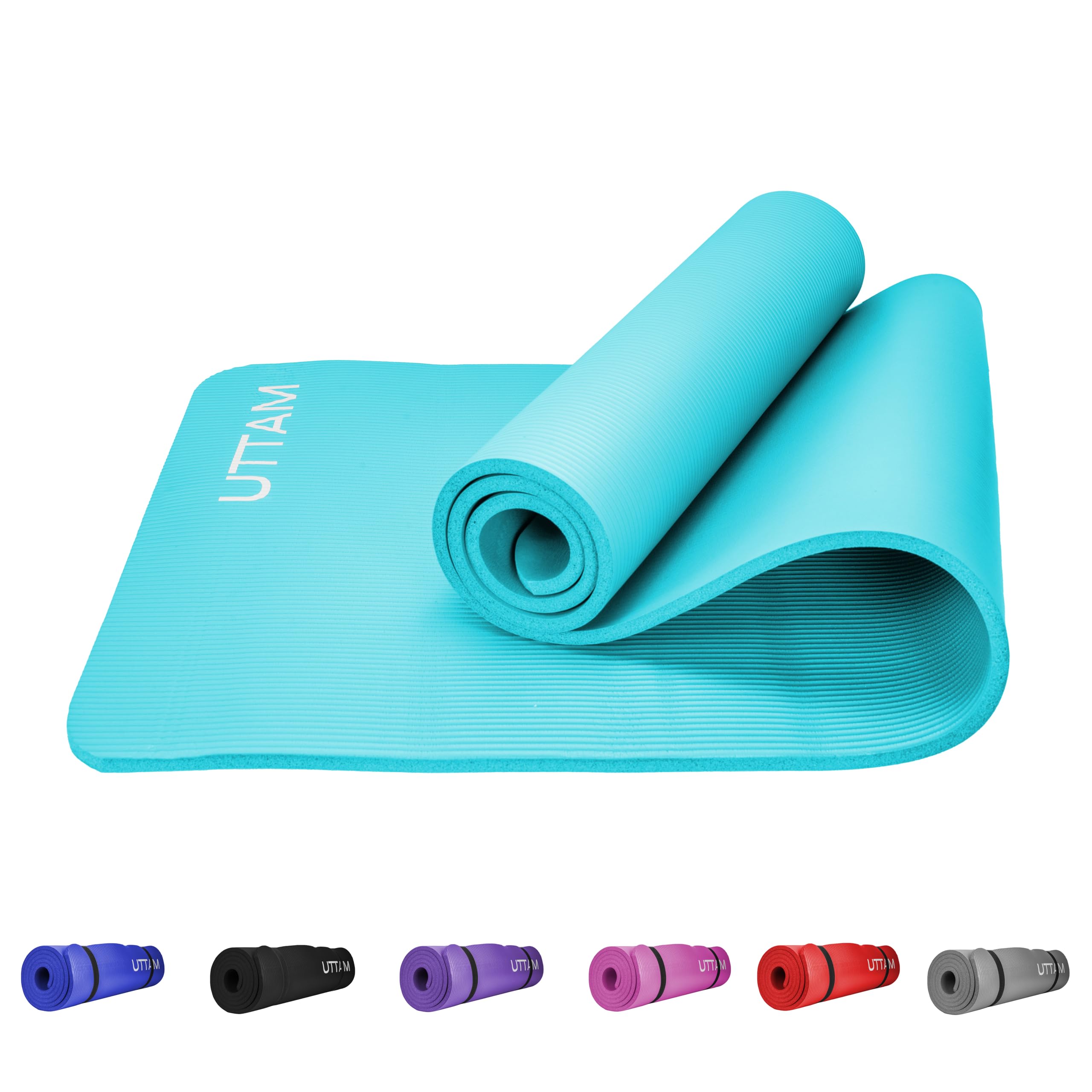 ZANGCO Yoga Mat - Multi-Purpose Extra Thick BNR Foam Exercise Mats, Suitable for Stretching, Pilates, Resistance Workout & Therapy, Home & Gym Equipment Accessory for Men Women Kids- 183X60CM (Teal)