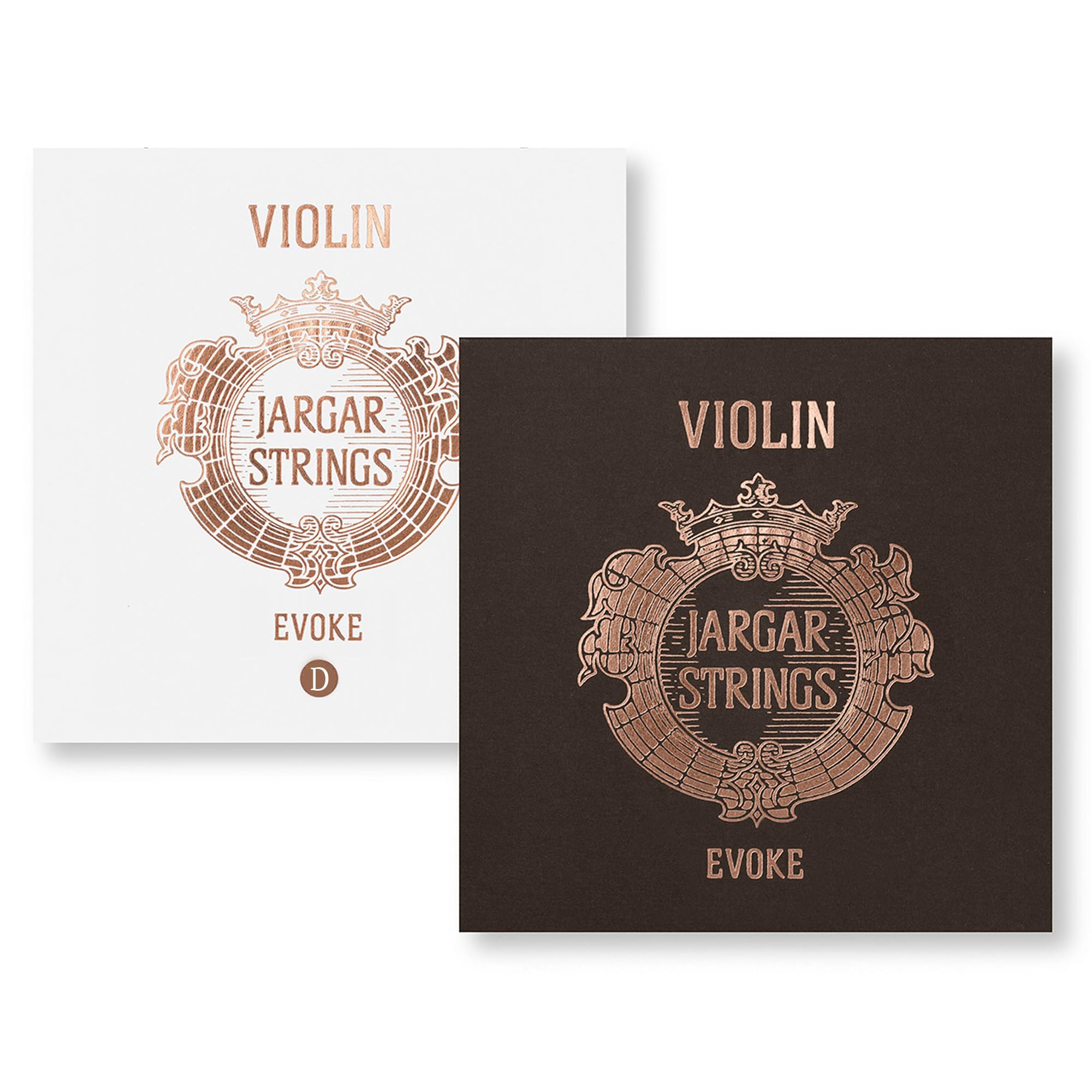 Corde per violino JARGAR Evoke RE 4/4 medium, anima sintetica, avvolte in argento, con pallina