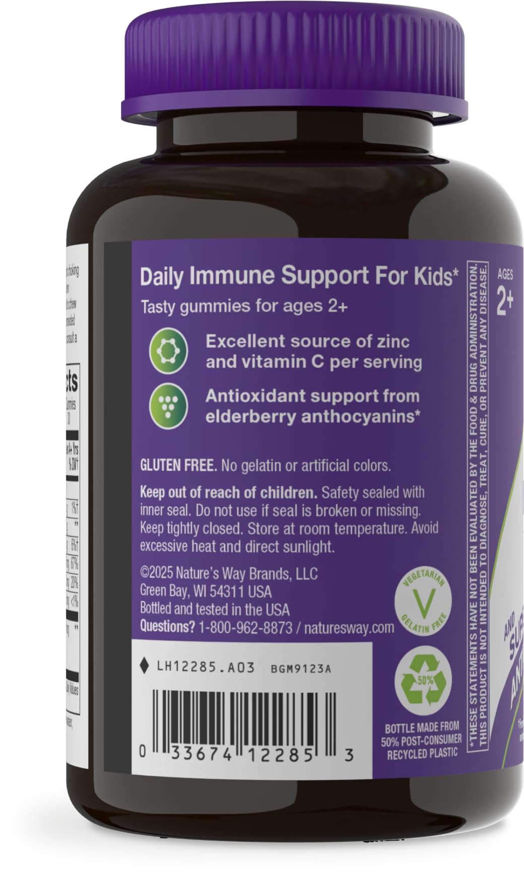 Nature's Way Sambucus Kids Elderberry Immune Gummies, Ages 2+, 60 ct — Amazon image 10