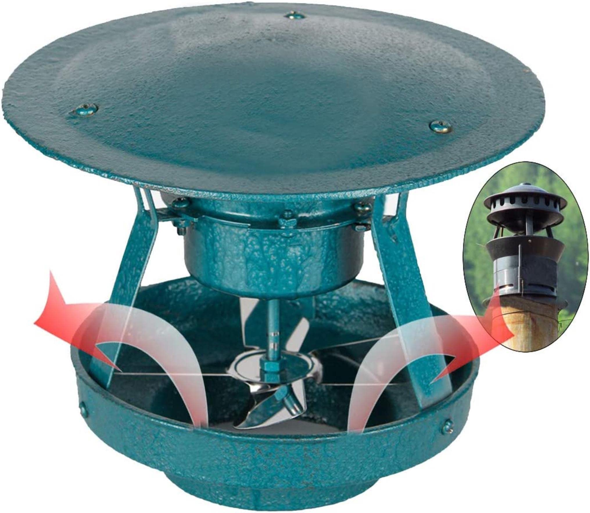 Ventilateur de cheminée et extracteur d'air extérieur haute résistance