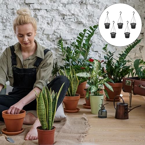Miniatura 7 de 5 juegos de lavabo colgante montado en la pared flor orquídea plantación cadena cesta maceta titular cestas colgantes cesta al aire libre colgante