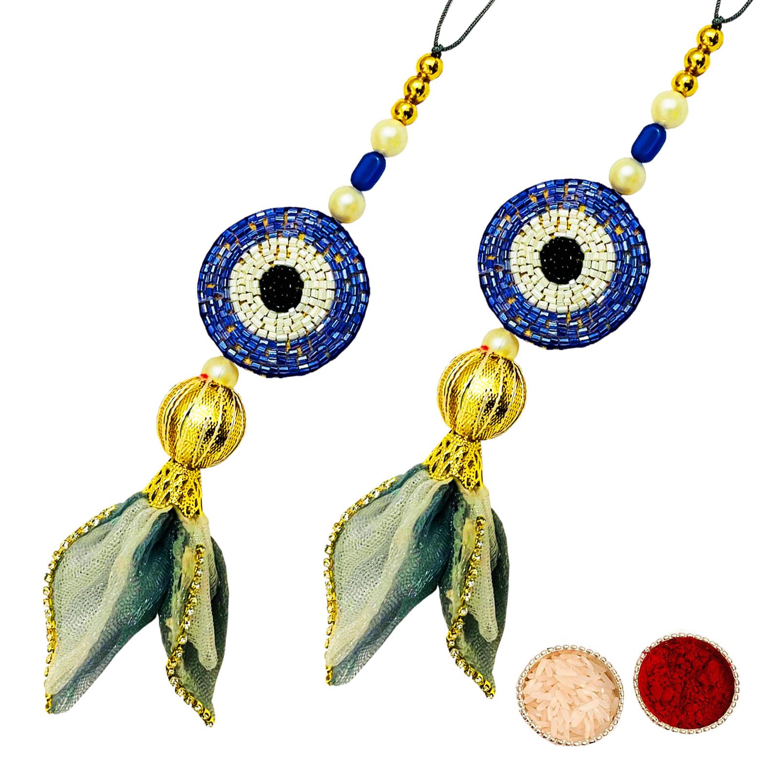 Buyent ® elegant evil eye lumba rakhi for bhabhi set of 2 rakshabandhan traditional chuda rakhi for sister in law with roli chawal pack (B0D9QZ153N) Amazon Price History, Amazon Price Tracker
