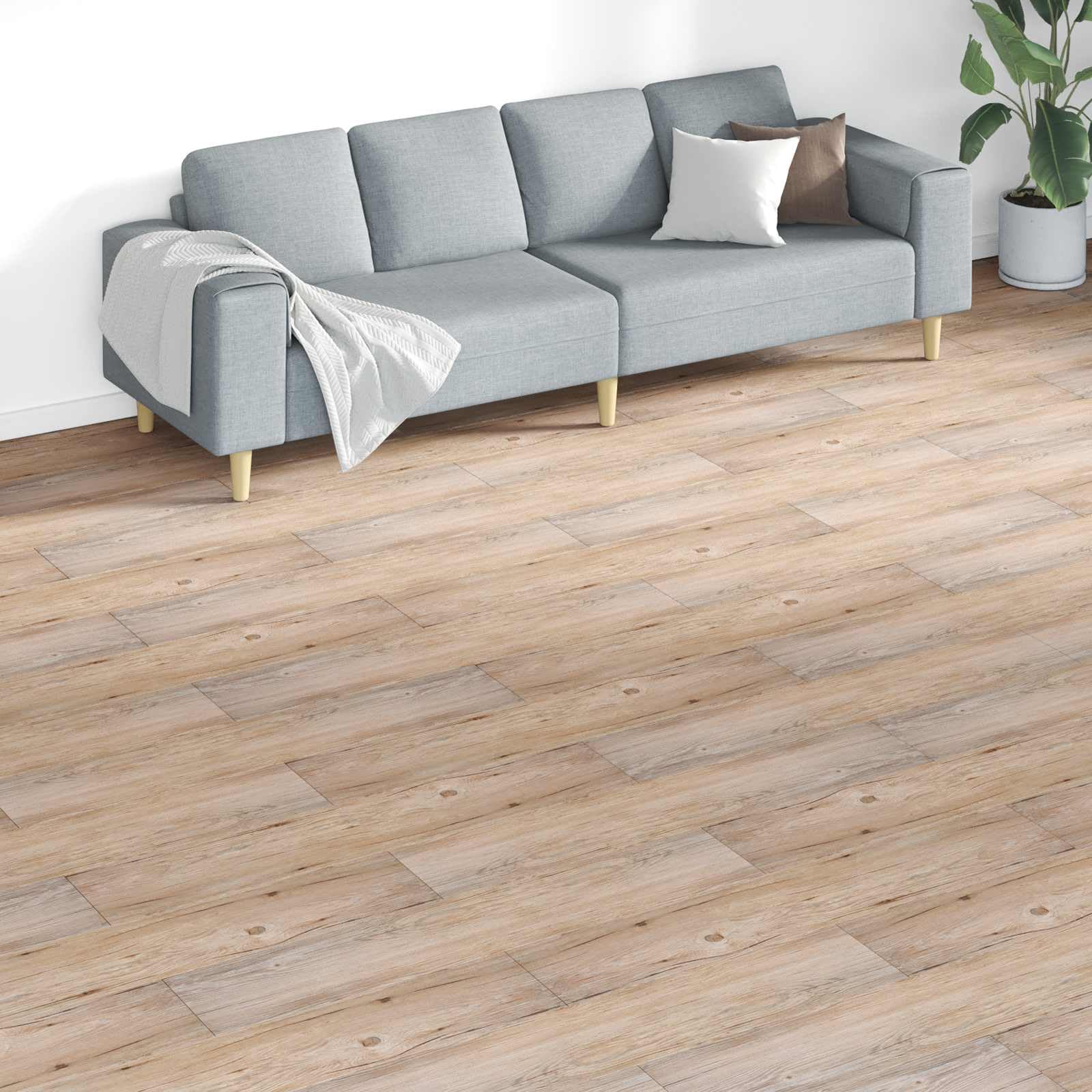 Hothingwell Deski podłogowe brązowe 5,26 m² 18 sztuk PVC