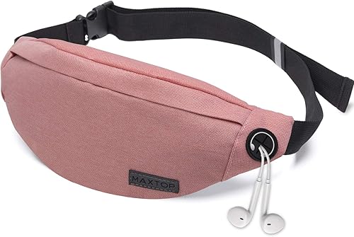 MAXTOP Riñonera cruzada grande para correr y viajar para mujeres y hombres, bolsa de cinturón resistente al agua para fitness, yoga, correr,