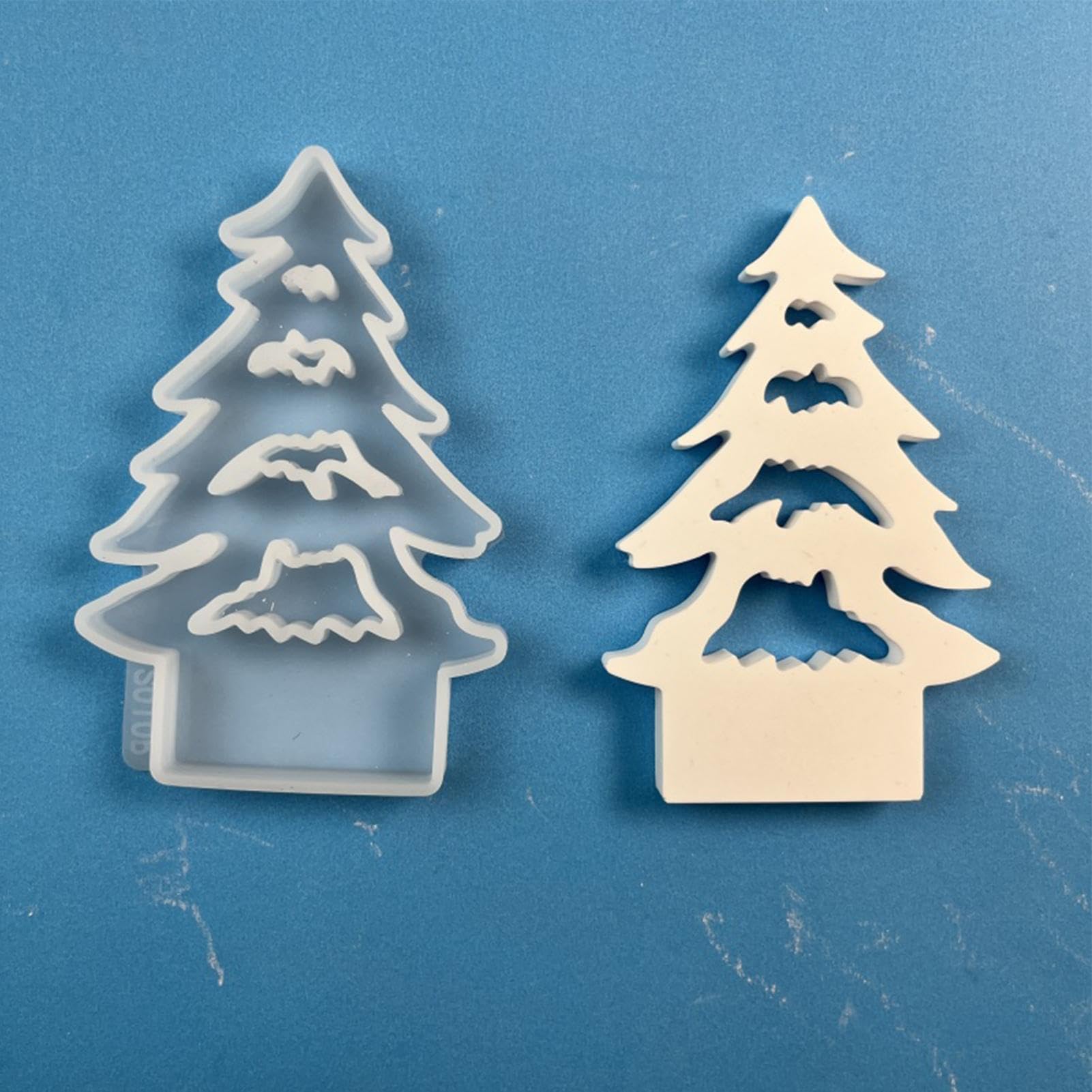 Lot de 7 moules en silicone en forme de sapin de Noël pour décoration de